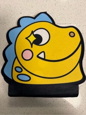 Kids Yellow & Blue Dinosaur Felt Busy Book Approximately 11.4x11.4 inches